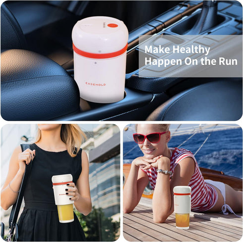 EASEHOLD Portable Blender, Personal Blender for Shakes, Mini Blender USB Magnetic Rechargeable, Travel Juicer Cup with Ultra Sharp 4 Blades, BPA-F...