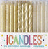 Dazzling Glitter & Gold Spiral Birthday Candles - 24ct Assorted Pack - Premium Quality, Long-Lasting & Elegant Design - Ideal for All Occasions...