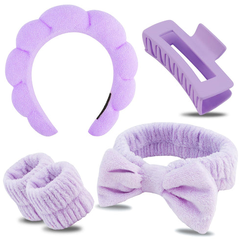 Spa Headband, Skincare Headband, Makeup Headband, Headband for Washing Face, Wrist Bands for Washing Face, Face Wash Headband, Teen Girl Gifts Tre...