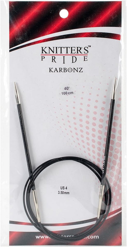 Karbonz Fixed Circular Needles 40-Size 4/3.5mm...