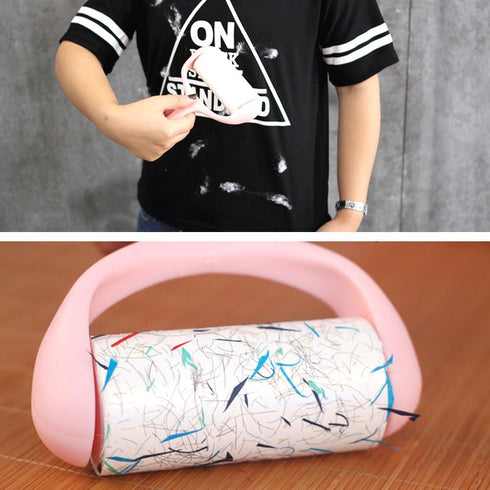 Sticky Lint Roller, Pet Hair Roller, Dog & Cat Hair Remover Kit,4 Refills 240 Sheets, Lint Brush for Clothes, Carpet, Car Seats, Dust, Dogs, Handl...