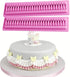 2 Pieces Border Silicone Fondant Baking Cake Moldes,Pleated lace Waves Mold forCake Decorating,Sugarcraft,Chocolate, Cupcake Topper,Pastry,Polymer...