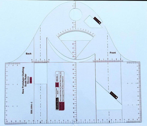 HONEYSEW 1:1 Fashion Design Ruler for Women Blouse Cloth Design School Student Teching Apparel Drawing Templete Garment Prototype Sewing Ruler Mod...