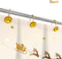 Sunlit Luxury Design Round Yellow Diamond Crystal Gem Bling with Glide Balls Shower Curtain Hooks, Rust Proof Metal Rhinestones Glam Shower Curtai...