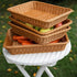 Yarlung 3 Pack Imitation Rattan Woven Bread Baskets, 11.8 Inch Poly Wicker Fruit Baskets for Food Serving, Display, Vegetables, Home Kitchen, Rest...