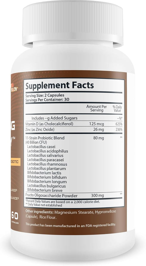 Pro Gut-Lung Therapy - Probiotic Mood Support- Defense + Recovery Probiotic - Support Balanced Mood - Support Gut Probiotic Balance - Support Lung...
