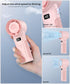 HonHey Portable Handheld Fan Mini Turbo Fan with Adjustable 1-100 Speeds, 4000mAh Battery Operated Fan, Digital Display, High Speed Personal Fan f...