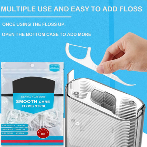 Dental Floss Picks,344 Count Tasteless Tooth Picks Flossers,Travel Floss with Travel Case,Tooth Picks Flossers for Oral Cleaning,Oral Care Flosser...