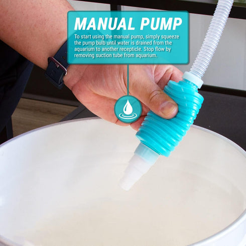 TERA PUMP TRFTCLN-S (BPA-Free) Nano Aquarium Cleaner Fish Tank Gravel & Sand Cleaner for Small Aquariums Under 10 Gallons...