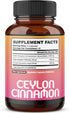 Ceylon Cinnamon Capsules - Combined with Ginger Root and Turmeric Curcumin Supplement - 120 Vegan Capsules...