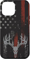 iPhone 12 Pro Max American Flag Whitetail Deer Buck Hunting USA FLAG Hunter Case...
