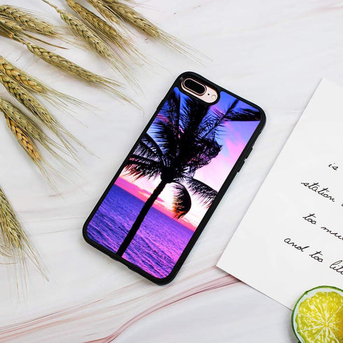 for iPhone 8, iPhone 7, iPhone SE 2 (2020), Art Design Soft Back Case Phone Cover, HOT12377 Palm Tropical...