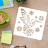 FINGERINSPIRE Hummingbird Stencil Decoration Template 11.8x11.8 inch Plastic Bird Flower Drawing Painting Stencil Square Reusable Stencils for Cre...