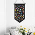 Kunyeah Wall Hanging Brooch Organizer Storage Case Colorful Canvas Pin Board Stand Enamel Pin Badge Hanging Holder Display Banner Earrings Collect...