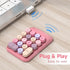 MOFII Wireless Number Pads - Pink Numeric Keypad 18 Keys USB 2.4G Round Keycap Colorful Extensions Keypads, Financial Accounting Portable Numpad 1...
