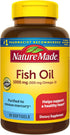 Nature Made Fish Oil 1000 mg Softgels, Fish Oil Supplements, Omega 3 Fish Oil for Healthy Heart Support, Omega 3 Supplement with 90 Softgels, 45 D...