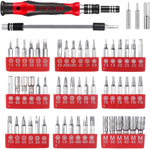 ORIA Precision Screwdriver Kit, Mini Screwdriver Set, 60 in 1 Small Screwdriver with 56 Bits Repair Tools with Flexible Shaft, Extension Rod for M...