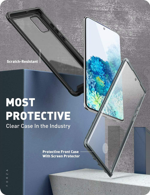 Clayco Forza Series Case for Samsung Galaxy S20 Plus, Built-in Screen Protector Compatible with Fingerprint ID, Full-Body Rugged Cover, 6.7 inch, ...