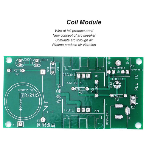 Teslas Coil Module Unassembled Mini Teslas Coil Prcatical Electronic DIY Kit Speaker Teslas DIY Kits 15W DC15-24V 2A...