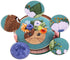 Gigicloud Embroidery Kit for Beginners Adults, Cartoon Animal Pattern Canvas Tote Bag DIY Canvas Bag Cross Stitch Kits Water-Soluble Printing DIY ...