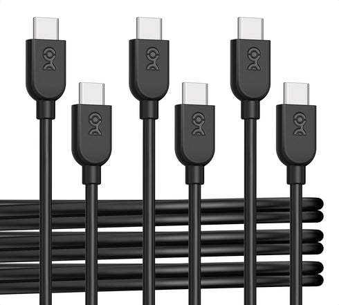 Cable Matters 3-Pack Extreme Flexible Long USB C Charging Cable 10ft in Black, Support 60W PD, Apple CarPlay, Android Auto, USB C to USB C Cable f...