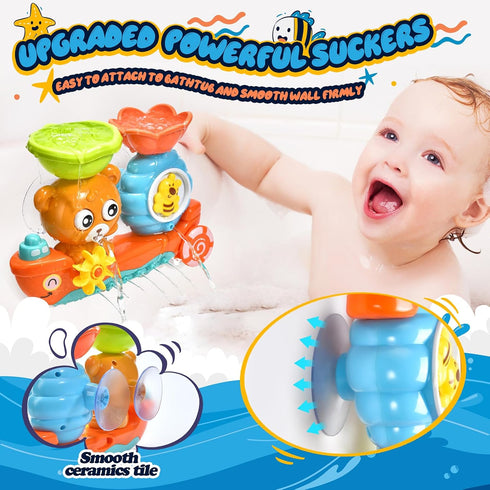 Bath Toys for Toddlers 1-3 Kids Bathtub Toy Bear Water Tub Toys for Shower Bath Time Toys to Boys Girls Baby Kids Infant Preschool Learning Gift...