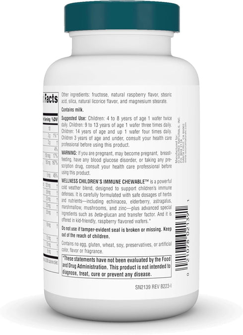 Source Naturals Wellness Children's Immune Chewable, Great-Tasting Defense Complex, Berry Flavored* - 60 Wafers...