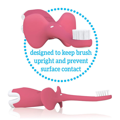 Dr. Brown's Infant-to-Toddler Toothbrush, Elephant, Pink, 0-3 Years...