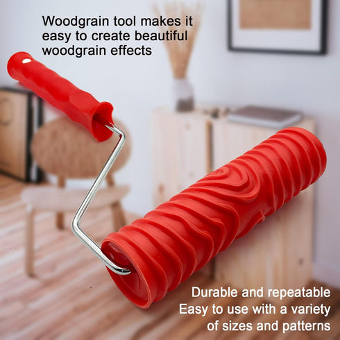 Decorative Art Texture Roller 7 Inch DIY House Patterned Paint Roller with Plastic Handle (Style 1)...