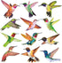 Anti-Collision Window Clings Bird Alert Collision Decals to Prevent Bird Strikes on Window Glass - Set of 12 Hummingbirds...