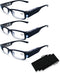 3 Pack Reading Glasses with Lights and Magnifier Reading Glasses with Lights in The Frame Bright Led Readers Magnifying Glasses with Light for Men...