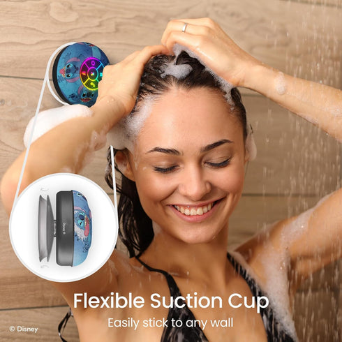 Disney Lilo and Stitch Bluetooth Shower Speaker w/ Suction Cup – IPX4 Splash Proof Stitch Speaker for Shower, Baths| Up to 5 HRs Playtime, Built i...
