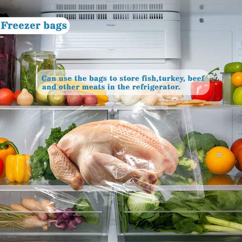 15 Count Zipper Storage Bags, 18'' x 24'' Large 5 Gallon Clear Reclosable Food Storage Bag for Food, Clothing, Office Supplies & Travel Essential,...
