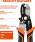 Multi Tool, Wire Stripper, Wire Cutters, Crimper Tool , Multi-Purpose Electrician Tool is 7-Inch Long multifunctional scissors...