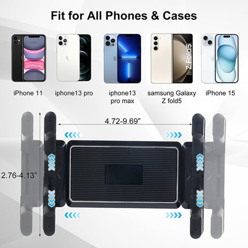 5 in 1 car Phone Holder, car Dashboard Windshield Phone Mount, Suitable for iPhone15 14 iPhone13 promax, Samsung Z Fold 5 4, All Smartphones...