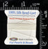 Bead Buddy 0.7mm Natural White Silk Cord Thread with Attached Needle - Ideal for Jewelry Making - 2m Long...