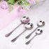 uxcell 6Pcs Stainless Steel Soup Spoon 5.1 Inch Tea Spoons Round Dinner Spoons Dessert Spoon for Dinner Bouillon Coffee Soup, Silver...