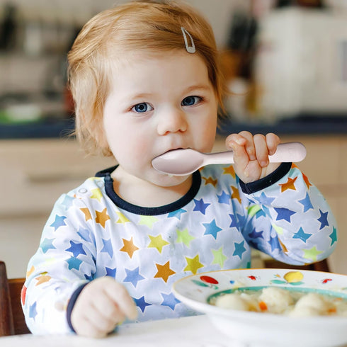 Kids Spoons and Forks Toddler Utensils Plastics Reusable Silverware Baby Cutlery Set Feeding Dinnerware Utensils BPA Free Microwave Dishwasher and...