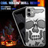for iPhone 12 Phone Case for Men Women, Cool Skull Skeleton Funny Gothic Hollow Phone case for Apple 12 Cute Hollowed Plated Shockproof Cover for ...