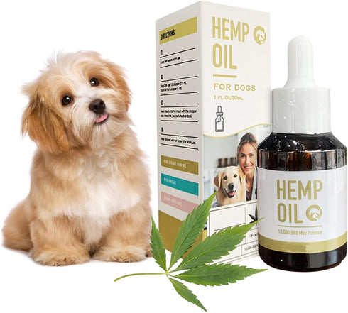 H?mp Oil for Dogs - Pets Hemp Calming Drops for Anxiety Sleep Pain Inflammation Arthritis Allergies - Supports Skin Itchy, Joint & Hip Health - He...