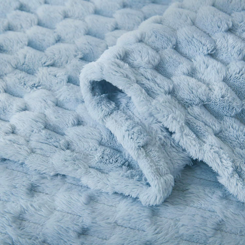 HOMRITAR Baby Blanket for Boys or Girls 3D Jacquard Fluffy Fuzzy Blanket for Infant, Soft Warm Cozy Flannel Fleece Warm Blanket Nursery, Stroller ...