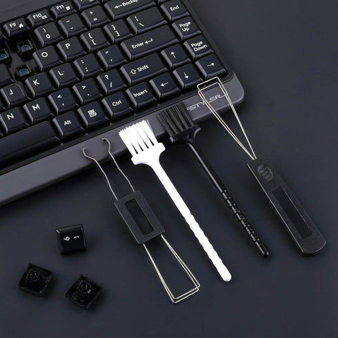 4PCS Switch Puller Keycap Puller Keyboard Brush, Stainless Steel Key Remover for Replacement Mechanical Gaming Keyboard Switches Key Cap Remover T...