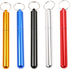 5Pcs Aluminum Alloy Container with Keychain, 4.33 x 0.55 x 0.55 Inches Pocket Waterproof Metal Storage Holder Case...