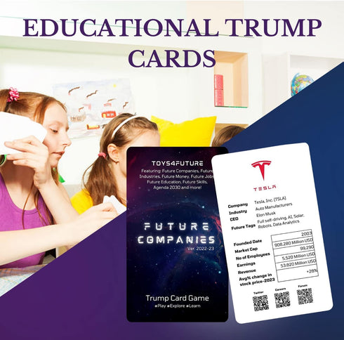 Future Companies Educational Playing Cards | Learn About Leaders in Artificial Intelligence, Genomic Revolution, Space Exploration, Robotics, Data...