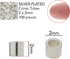 The Beadsmith Bead Elements Tube Crimp Beads, 2 x 2mm, 100 per Glass Vial, Box of 10 Vials, Silver Color, Uniform Cylindrical Shape, Designed to S...