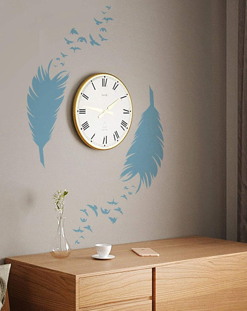 GSS Designs Feathers Wall Art Stencil Pack of 2 - Reusable Stencils(12x16inch) - Feather Birds Painting Template for Floor, Wall, Tile, Fabric, Wo...