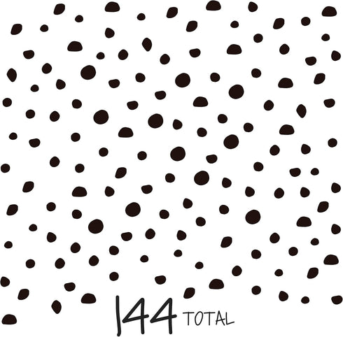 Hand Drawn Circle Dots Wall Decals Peel and Stick for Kids, Baby Bedroom Nursery and Living Room. 144 pcs Vinyl Wall Stickers Decor (Black)...