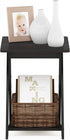 FURINNO Modern Simplistic End Table, 1-Pack Without Tray, Espresso...