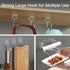 Large Hooks for Hanging Heavy-Duty 44Ib(Max) 10 Packs, Wall Hangers Without Nails Self-Adhesive Traceless Clear and Removable, Waterproof and Rust...