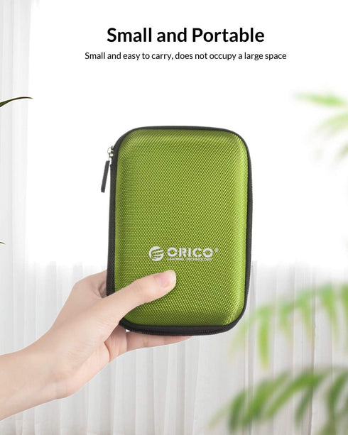 ORICO Hard Drive Case 2.5 inch External Drive Storage Carrying Bag Waterproof Shockproof with Inner Size 5.5x3.5x1.0inch for Organizing HDD and El...